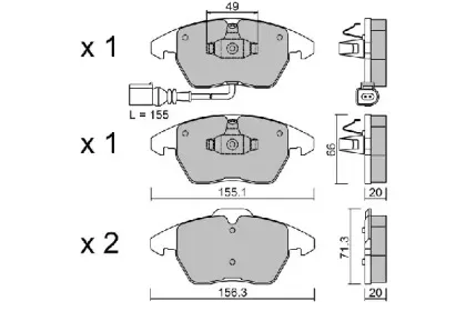 Комплект тормозных колодок, дисковый тормоз AISIN купить